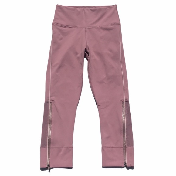 Fabletics Demi Lovato Define High Waisted Capri Zipper Mesh Leggings - Picture 2 of 10